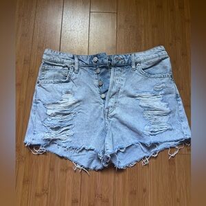 Distressed Denim Women's Shorts